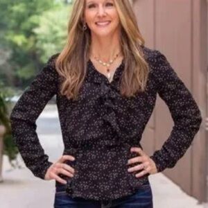 Cabi Eros Heart Blouse Size Medium